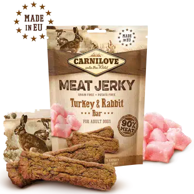 Carnilove Meat Jerky – Filetes de Pavo y Conejo