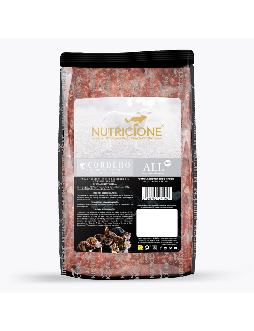 Nutricione – BARF Carne de Cordero (con hueso)