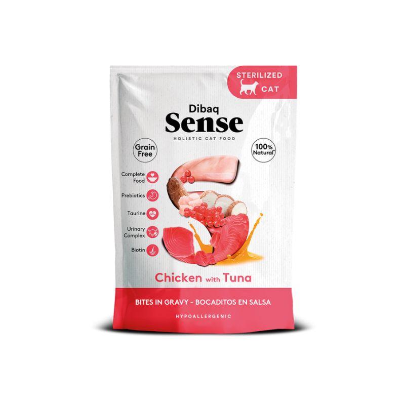Dibaq Sense Bocaditos en salsa Pollo con Atún para gatos
